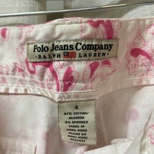 Polo jeans Ralph Lauren women pink paisley pants, Size 4